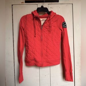 Pink Quilted Hollister Jacket with Hood NWT